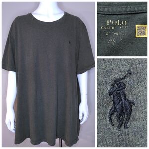 POLO RALPH LAUREN T-Shirt 4XLT Green BLACK PONY XXXXL 4XL BIG & TALL Crew Neck